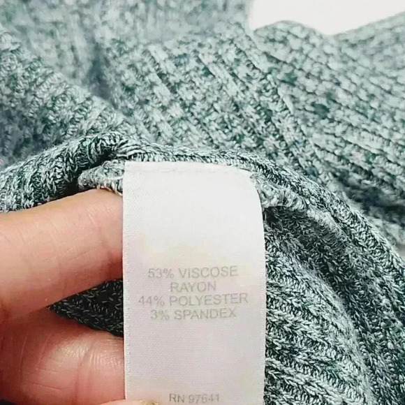 J. jill Cowl Neck Sweater pullover Women's M Green 7573 - Picture 6 of 7